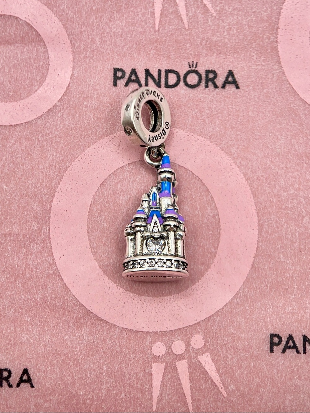 Pandora Disney Parks Magic Kingdom Castle Silver Dangle Charm